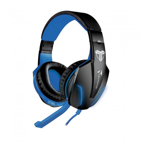 TECHMADE CUFFIE GAMING MULTIMEDIALI BLU