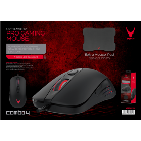 VARR GAMING SET LED MOUSE+PAD 3200DPI