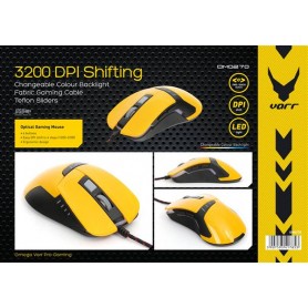 OMEGA MOUSE VARR GAMING 3200DPI GIALLO