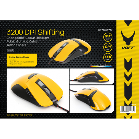 OMEGA MOUSE VARR GAMING 3200DPI GREY