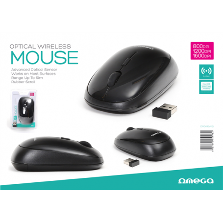 OMEGA MOUSE WIRELESS 2.4GHZ 800-1600DPI