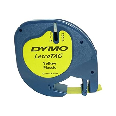 DYMO LETRATAG 12X4MT NERO SU GIALLO