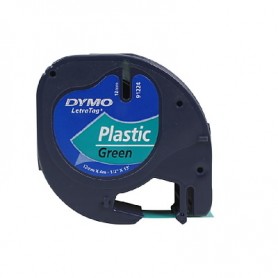 DYMO LETRATAG 12X4MT NERO SU VERDE