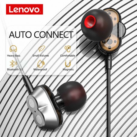 CUFFIE BLUETOOTH LENOVO HE08 NERE