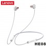 CUFFIE BLUETOOTH LENOVO HE08 BIANCHE