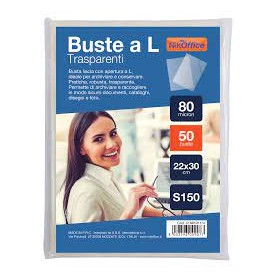 BUSTA A "L" 80 22X30 LUCIDA CF.50 PZ