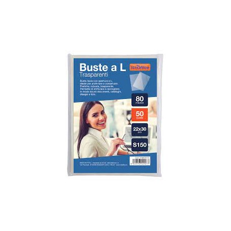 BUSTA A "L" 80 22X30 LUCIDA CF.50 PZ