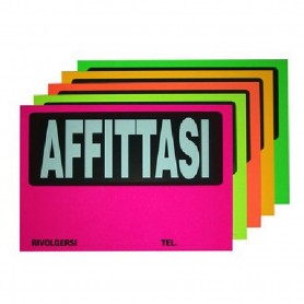 CARTELLI FLUOR."AFFITTASI" 23X33 25PZ