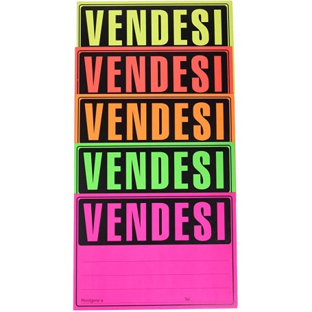 CARTELLI FLUOR."VENDESI" 23X33 CONF.25PZ