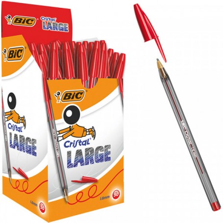 PENNE BIC CRISTAL LARGE 1.6 ROSSO