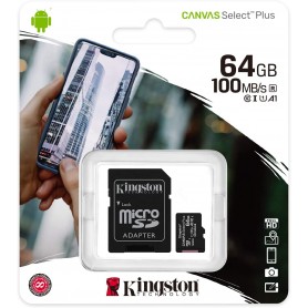 KINGSTON  MICRO SDCX  64 GB CLASSE 10