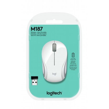 LOGITECH MOUSE M187 WIRELESS BIANCO