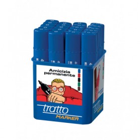 MARKER TRATTO PUNTA TONDA BLU 20 PZ